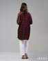 Print Whisper: V-Neck Mandarin Collar Top 67501